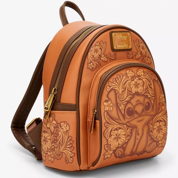 Loungefly Disney Lilo & Stitch Tonal Stitch Carving Backpack & Wallet main image 4